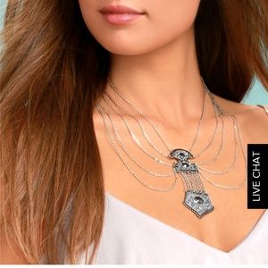 Silver statement necklace